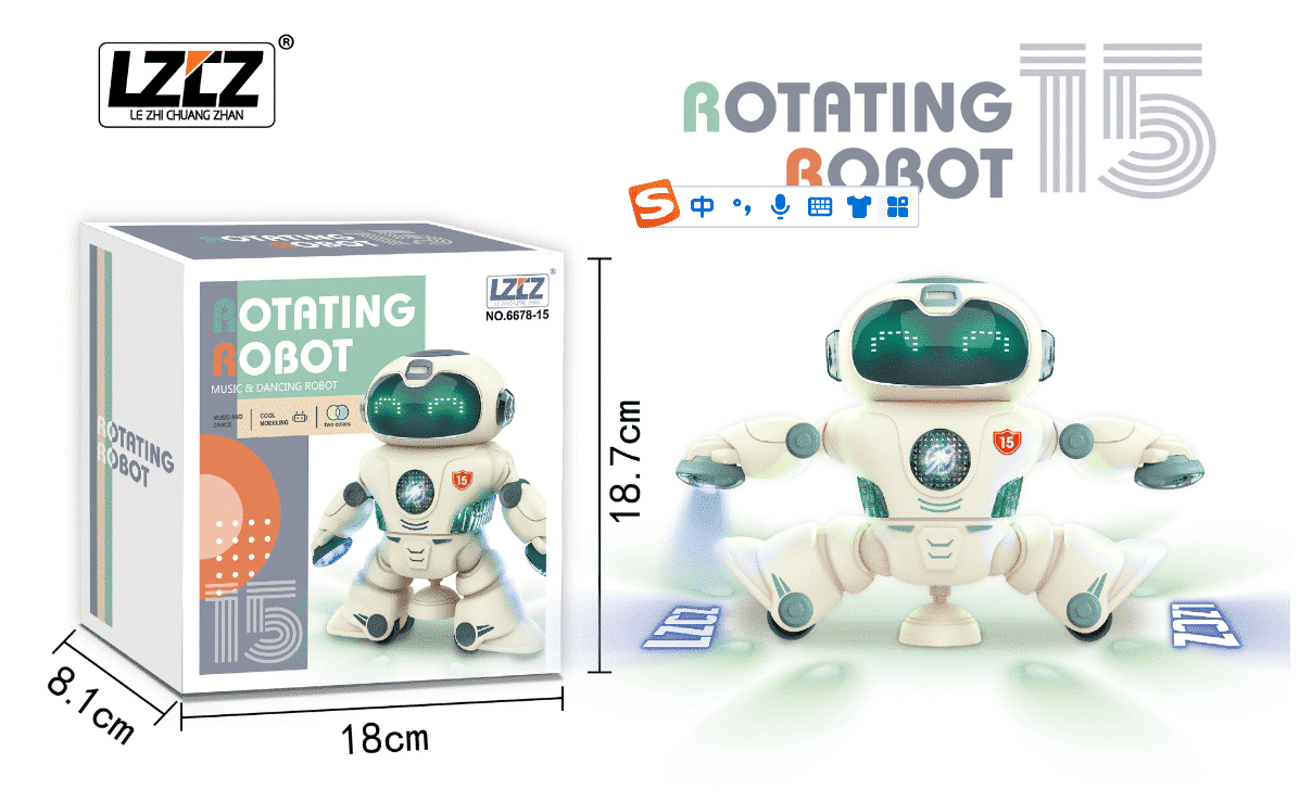 Engaging and Colorful Dancing Robot Toy for Kids - Music, Movement, and Flashing Lights Enhance Skills and Playtime - Made from Quality ABS Material - Perfect Gift! 6678 - Image 4