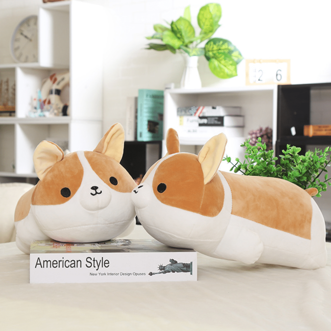 Huggable Corgi Plush: Soft, Cute, and Elastic - Ideal Gift for Kids, Couples, and Friends!