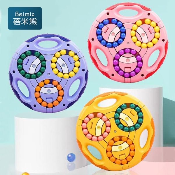 BIG Magic Bean Finger Cube Spinning Toy: Enhance Focus and Fun, High-Quality ABS, Dual-Sided Design, Intellectual Development - Perfect Stress Relief and Novel Gift! - Image 2