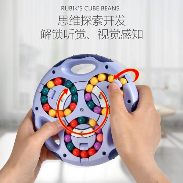 BIG Magic Bean Finger Cube Spinning Toy: Enhance Focus and Fun, High-Quality ABS, Dual-Sided Design, Intellectual Development - Perfect Stress Relief and Novel Gift! - Image 4