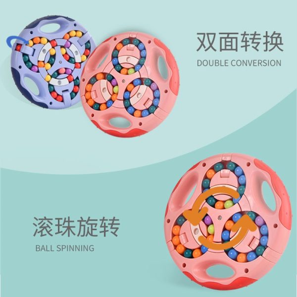 BIG Magic Bean Finger Cube Spinning Toy: Enhance Focus and Fun, High-Quality ABS, Dual-Sided Design, Intellectual Development - Perfect Stress Relief and Novel Gift! - Image 5
