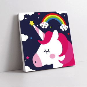 Create Masterpieces Effortlessly with Premium Paint-by-Numbers Kit – High-Quality Canvas, Environmentally-Friendly Paints, and Easy-to-Follow Instructions Included! Unicorns (Random)