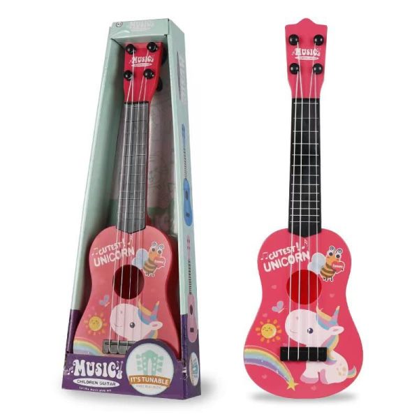 Children's Mini Guitar Toy: Playable, realistic ukulele instrument, musical fun for learning and enjoyment - Image 3