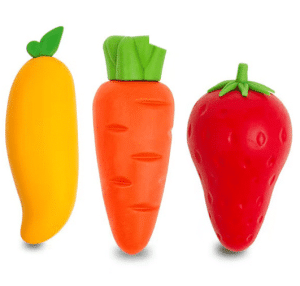 Charming Cartoon Fruit Erasers: TPE Material, Clean and Odorless, Featuring Strawberry, Mango, and Carrot Designs - Playful Erasing Fun!